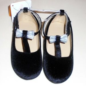 Gymboree Girls Black Velvet Shoes 5 6 8 NEW